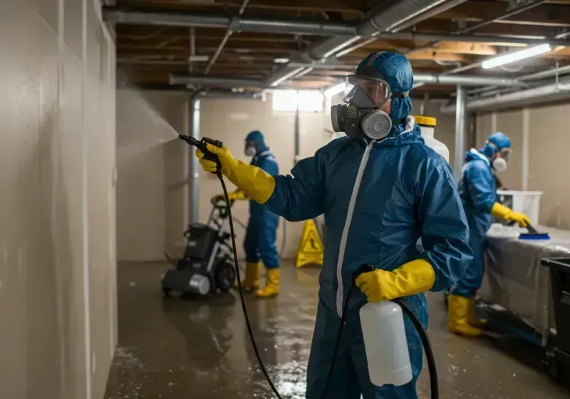 Basement Sanitization and Antimicrobial Treatment process in Emporium, PA